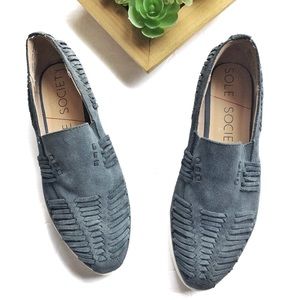 Sole Society Slip-On Suede Platform Sneakers